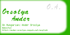 orsolya ander business card